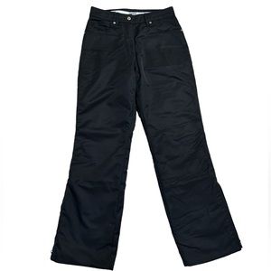 FERA Womens Warm Ski Pants 4R Black Stretch Nylon Zip Lined Boot Cut Snowboard